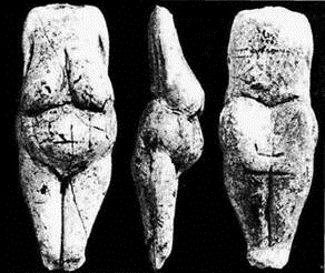 paleolith: sculpture of a
                                  pregnant women